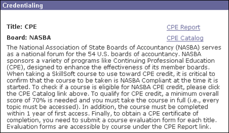 Credentialing Page